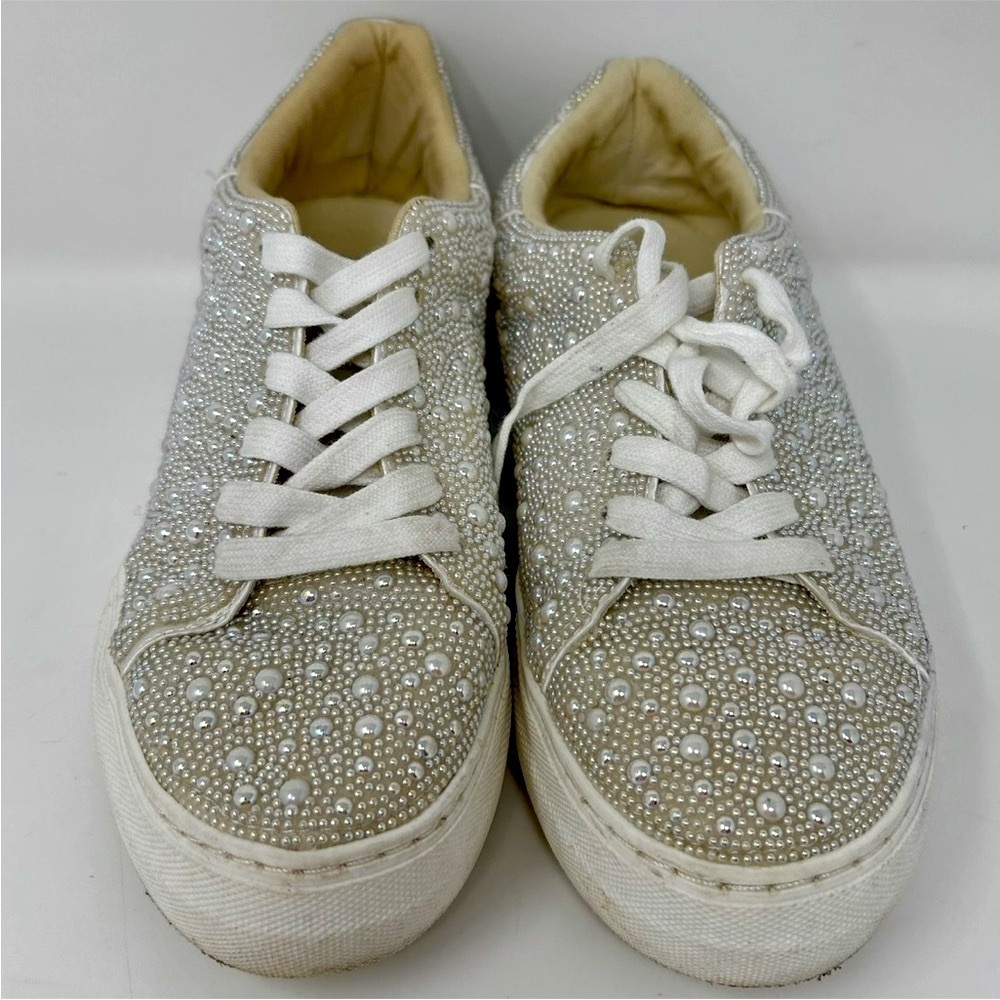 Betsy Johnson Faux Pearl Tennis Sneakers size 8 M